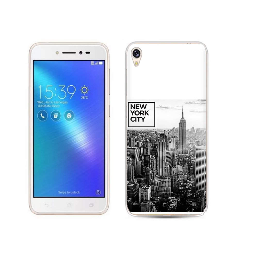 Чехол MyPads Tocco для Asus ZenFone Live (ZB501KL) черно белый ньюерк