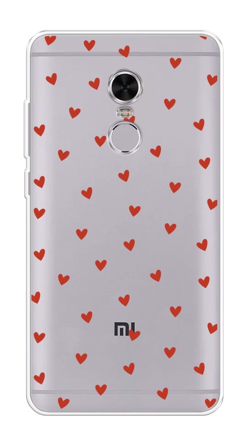 

Чехол на Xiaomi Redmi Note 4 "Red hearts", Красный;прозрачный, 31850-1