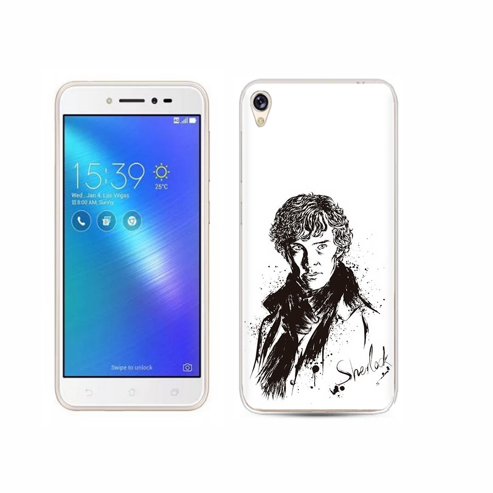 

Чехол MyPads Tocco для Asus ZenFone Live (ZB501KL) шерлок холмс портрет, Прозрачный, Tocco