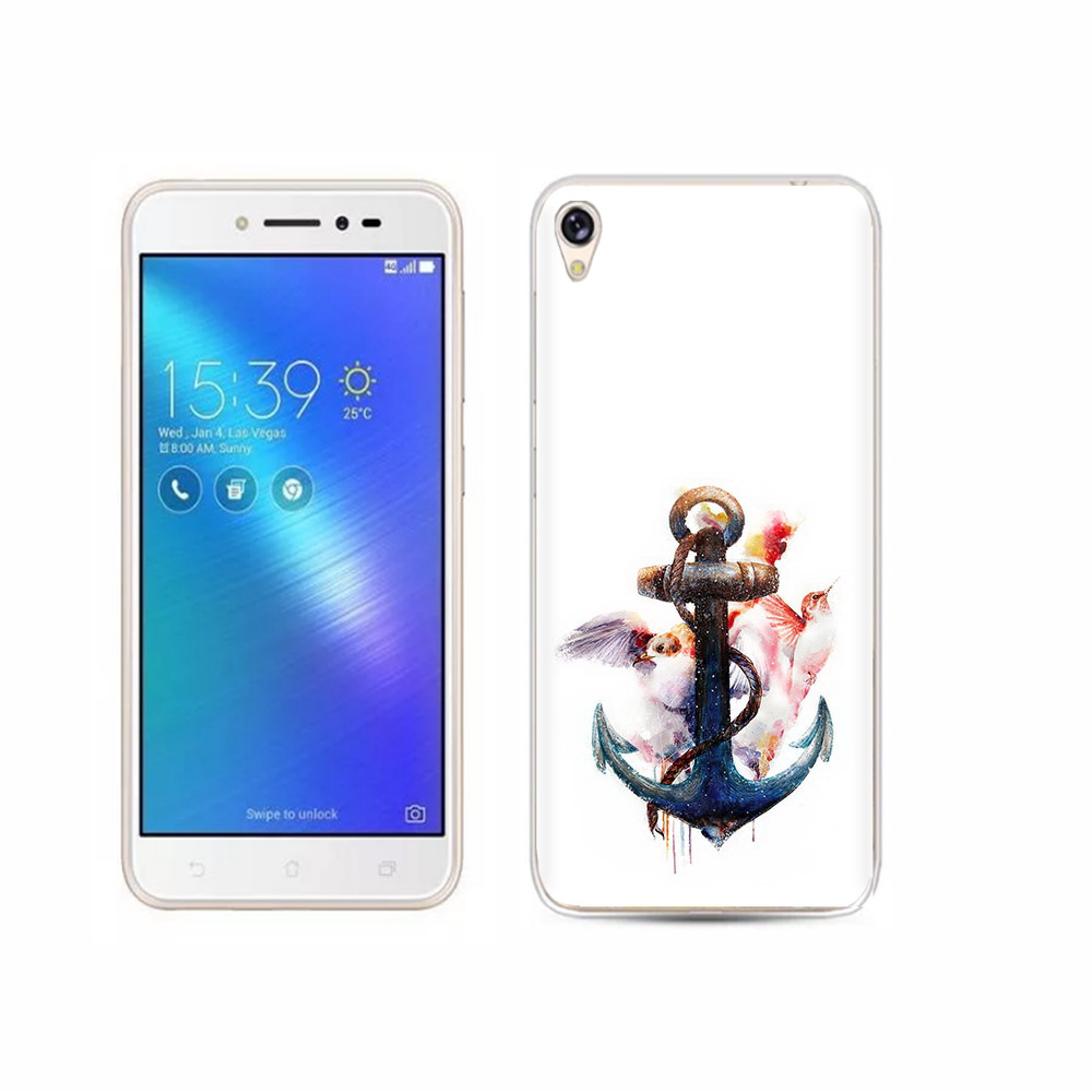 

Чехол MyPads Tocco для Asus ZenFone Live (ZB501KL) якорь с птицами, Прозрачный, Tocco