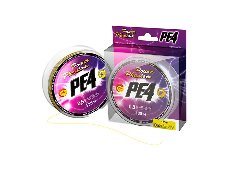 

Шнур Power Phantom PE4, 135м, зеленый #1,2, 0,18мм, 8,6кг, PPPE4G13512