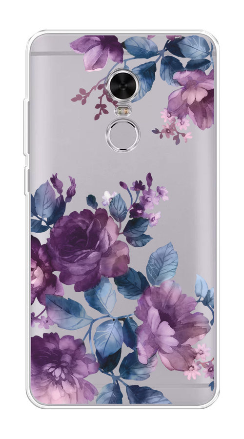 

Чехол на Xiaomi Redmi Note 4 "Purple Blossoms", Синий;фиолетовый, 31850-1