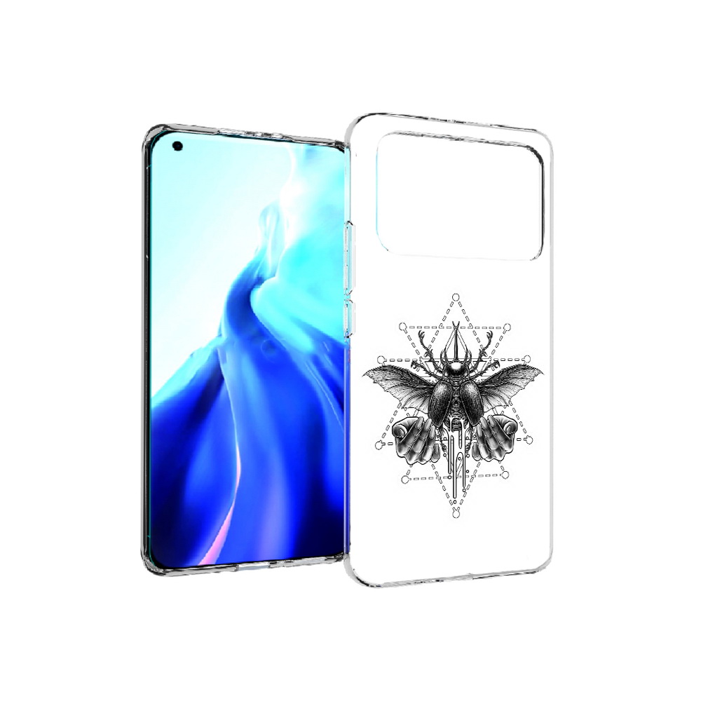 

Чехол MyPads Tocco для Xiaomi Mi 11 Ultra скарабей (PT160500.261.601), Прозрачный, Tocco