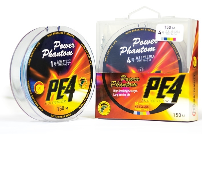 

Шнур Power Phantom PE4, 150м, 5 цветов #4, 0,3мм, 20,4кг, Разноцветный, PPPE4M15040