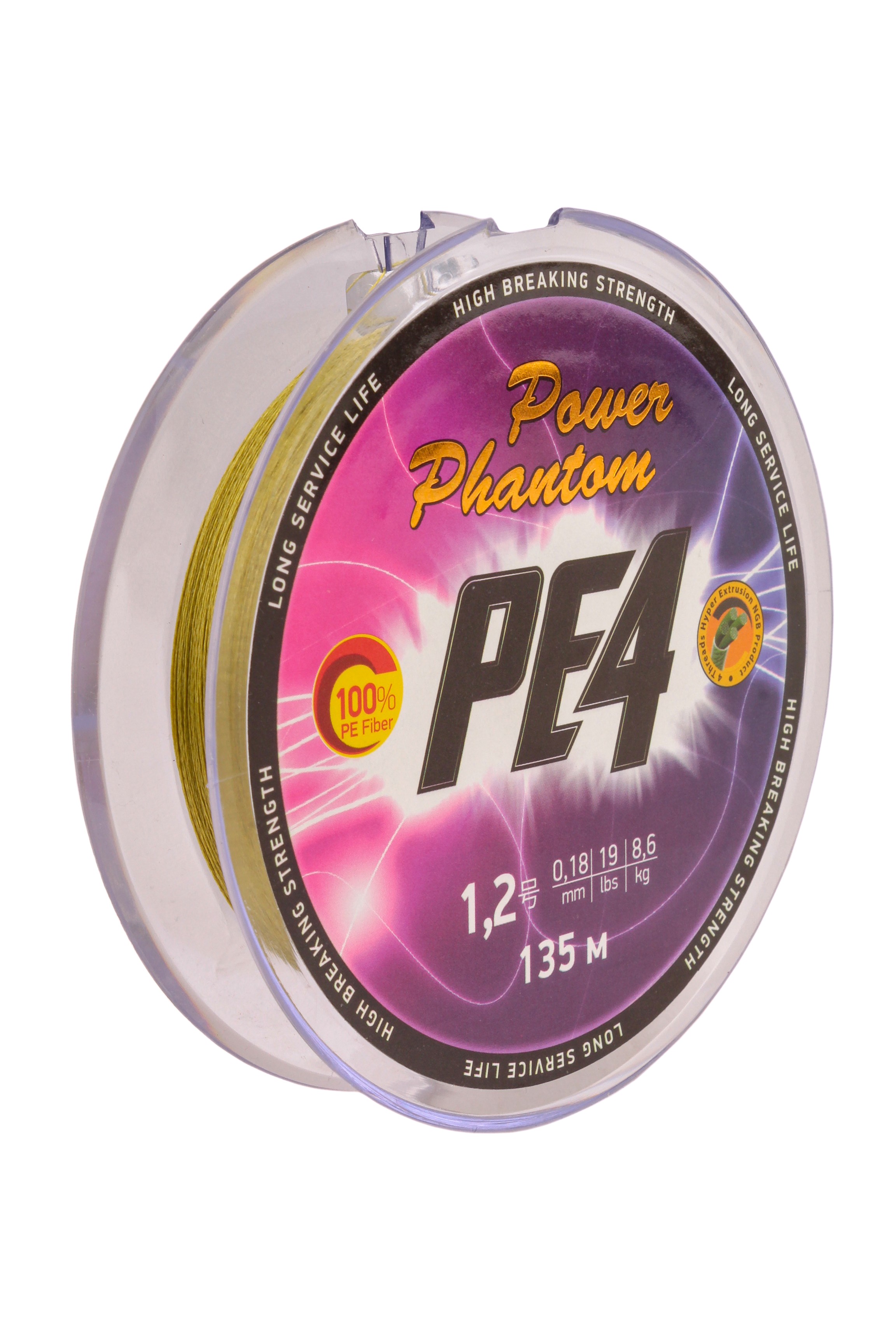 

Шнур Power Phantom PE4, 135м, зеленый #2, 0,22мм, 11,8кг, PPPE4G13520