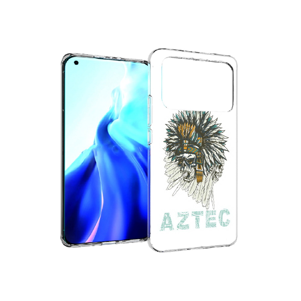 

Чехол MyPads Tocco для Xiaomi Mi 11 Ultra скелет индеец (PT160500.261.602), Прозрачный, Tocco