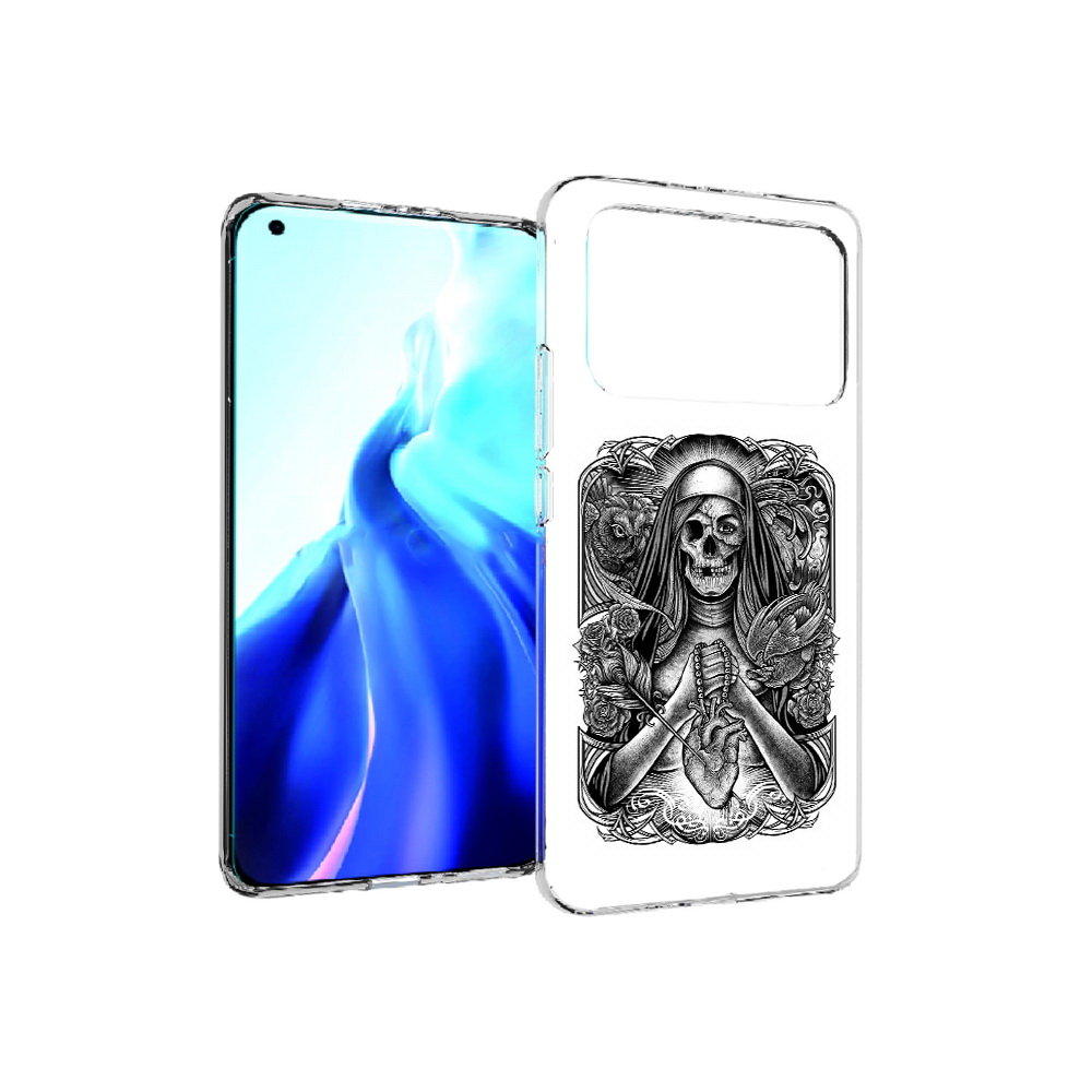 

Чехол MyPads Tocco для Xiaomi Mi 11 Ultra скелет с сердцем (PT160500.261.603), Прозрачный, Tocco