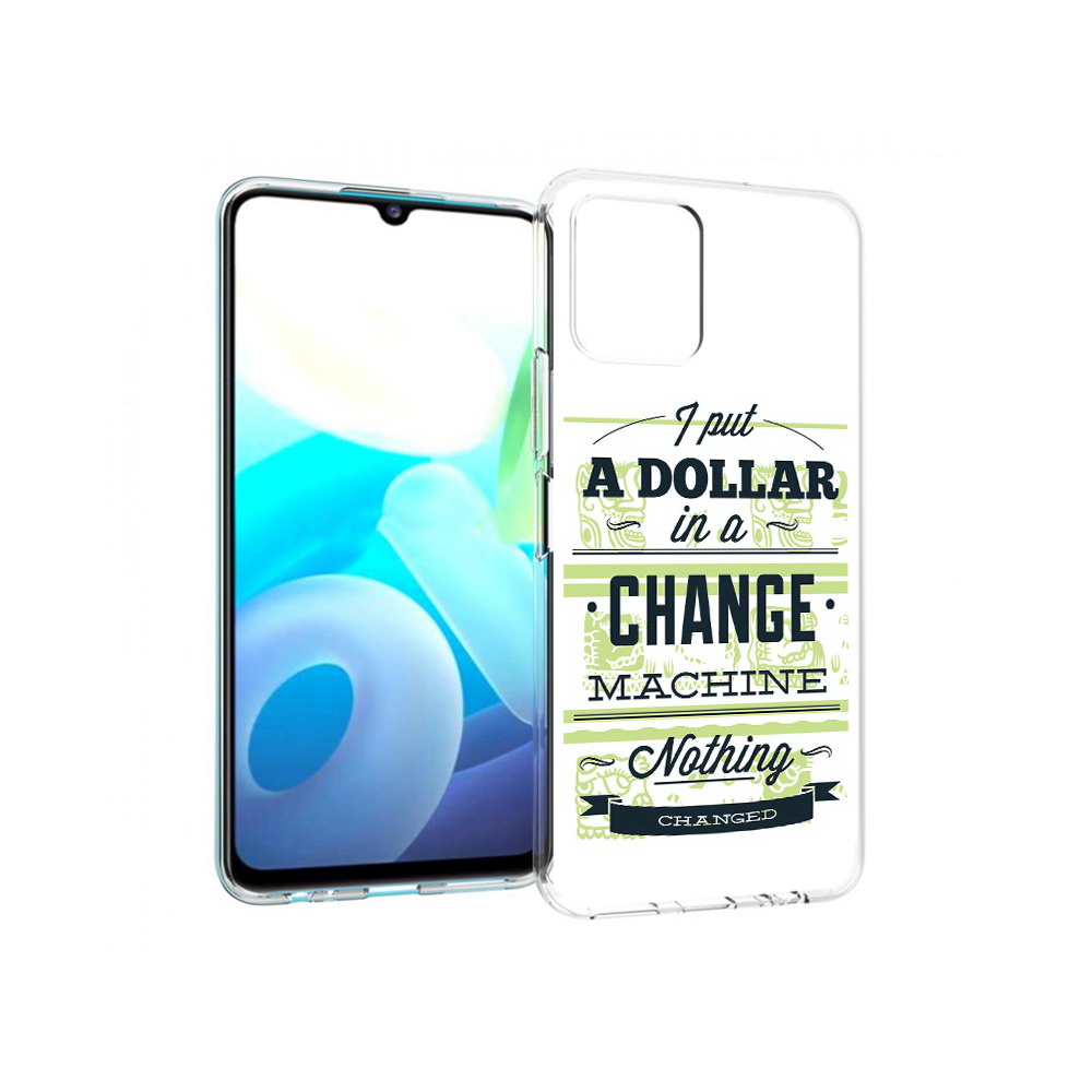

Чехол MyPads Tocco для Vivo Y15s доллар надпись (PT224456.390.336), Прозрачный, Tocco