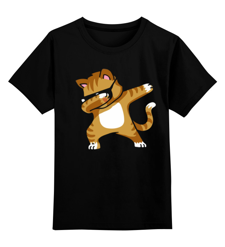 

Детская футболка Printio Кот танцует дэб цв.черный р.128, 0000003391796