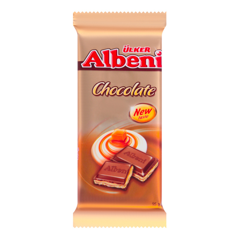 Шоколад Ulker Albeni молочный с печеньем и кремом со вкусом карамели 85 г