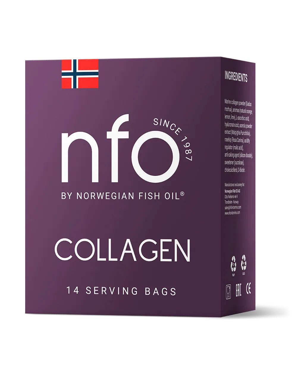 Морской коллаген Norwegian Fish Oil NFO, 14 саше