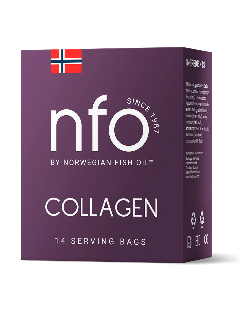 Морской коллаген Norwegian Fish Oil NFO, 14 саше