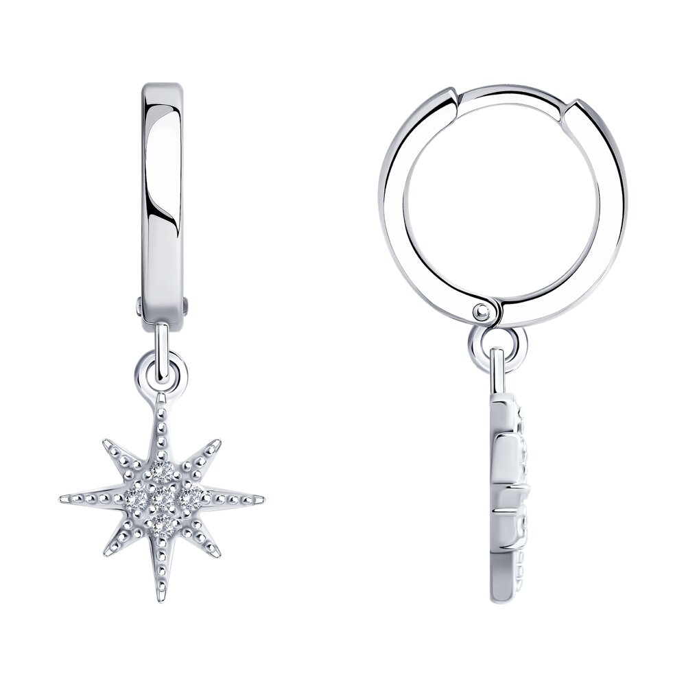 

Серьги подвески из серебра SOKOLOV 94026328-91, фианит, 94026328-91
