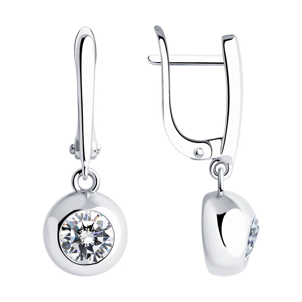 

Серьги подвески из серебра SOKOLOV 94026331-91, фианит, 94026331-91