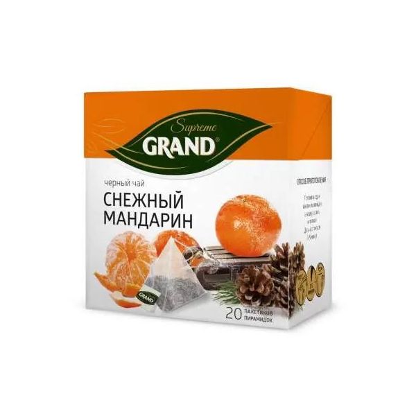 Чай черный Grand мандарин-грейпфрут листовой 36 г 286₽