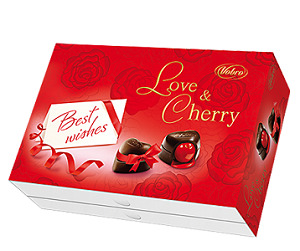 Шоколадные конфеты Love & Cherry Любовь и Вишня с вишней в алкоголе 290 г