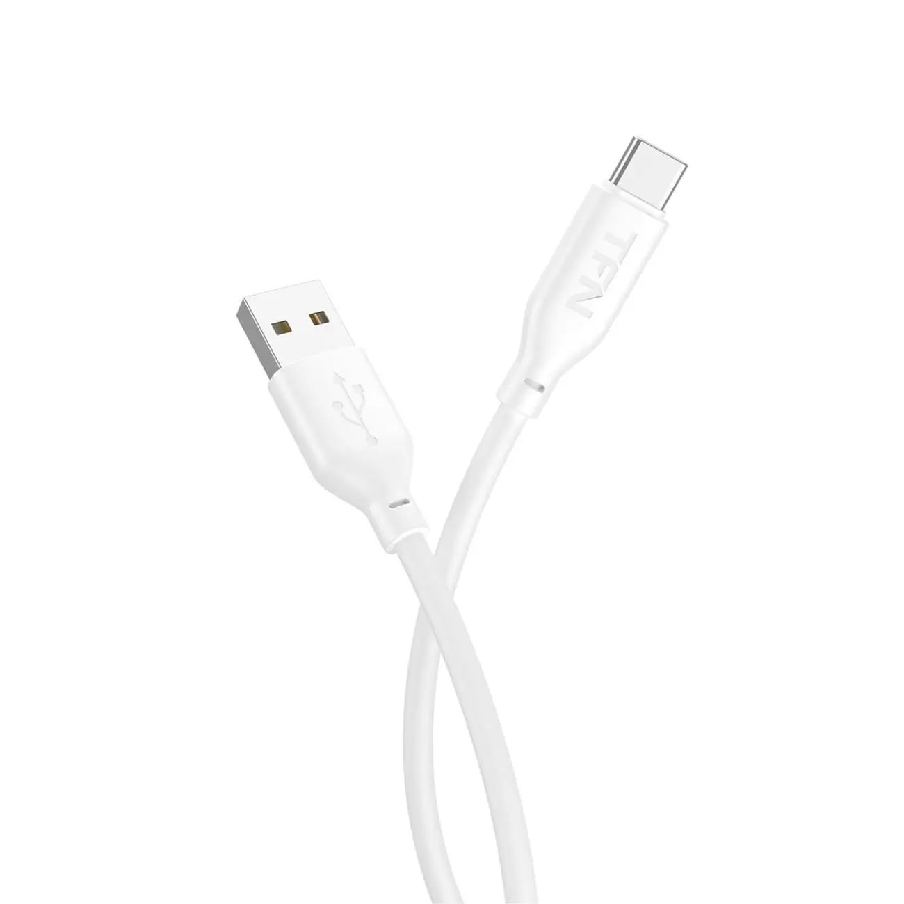 Кабель TFN USB - USB Type-C силикон 2А, 1.2 м, белый (TFNCSILAC1MWH)