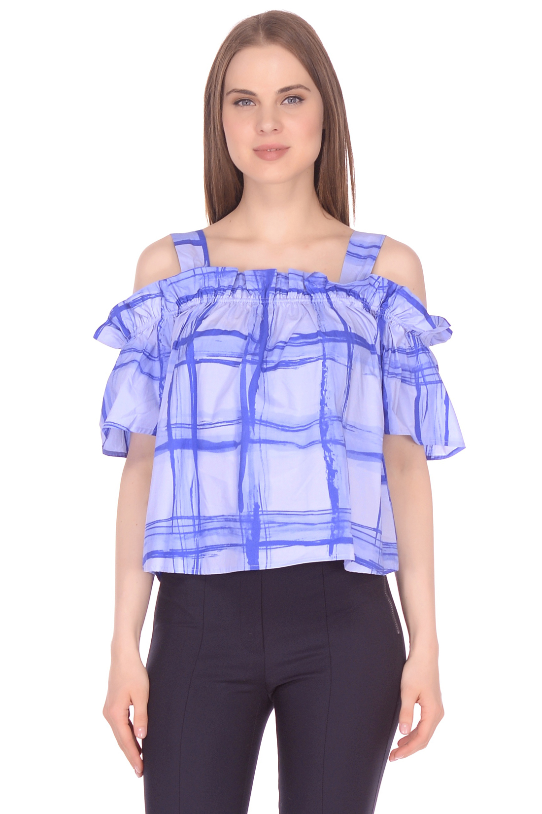 

Блуза женская Baon B198015 синяя 2XL, B198015