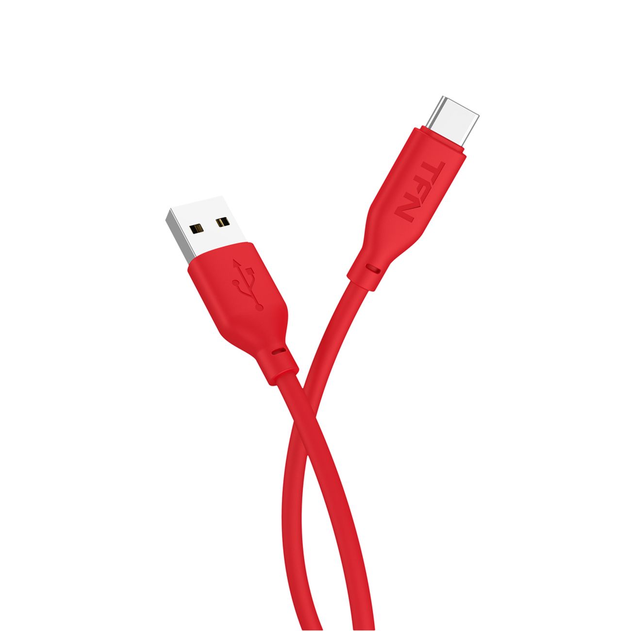 фото Кабель tfn usb - usb type-c силикон 2а, 1.2 м, красный (tfncsilac1mrd)