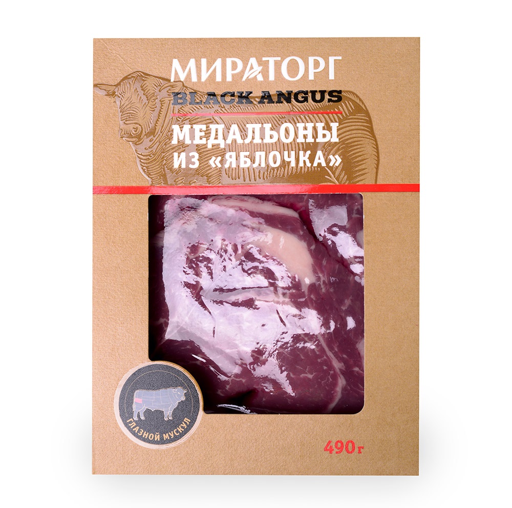 

Медальоны говяжьи из яблочка Мираторг охлажденные 490 г