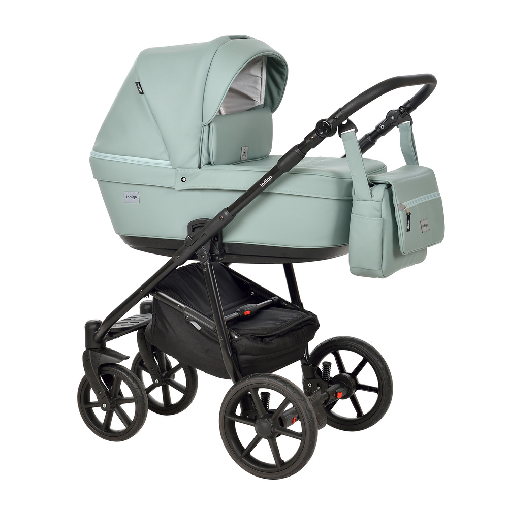 

Коляска детская 2 в 1 Indigo Broco Eco, Be 04 шалфей кожа