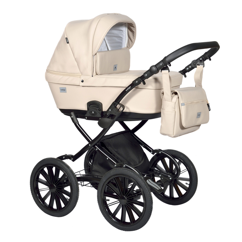 

Коляска детская 2 в 1 Indigo Broco Eco Plus 14, Be 02 бежевая кожа