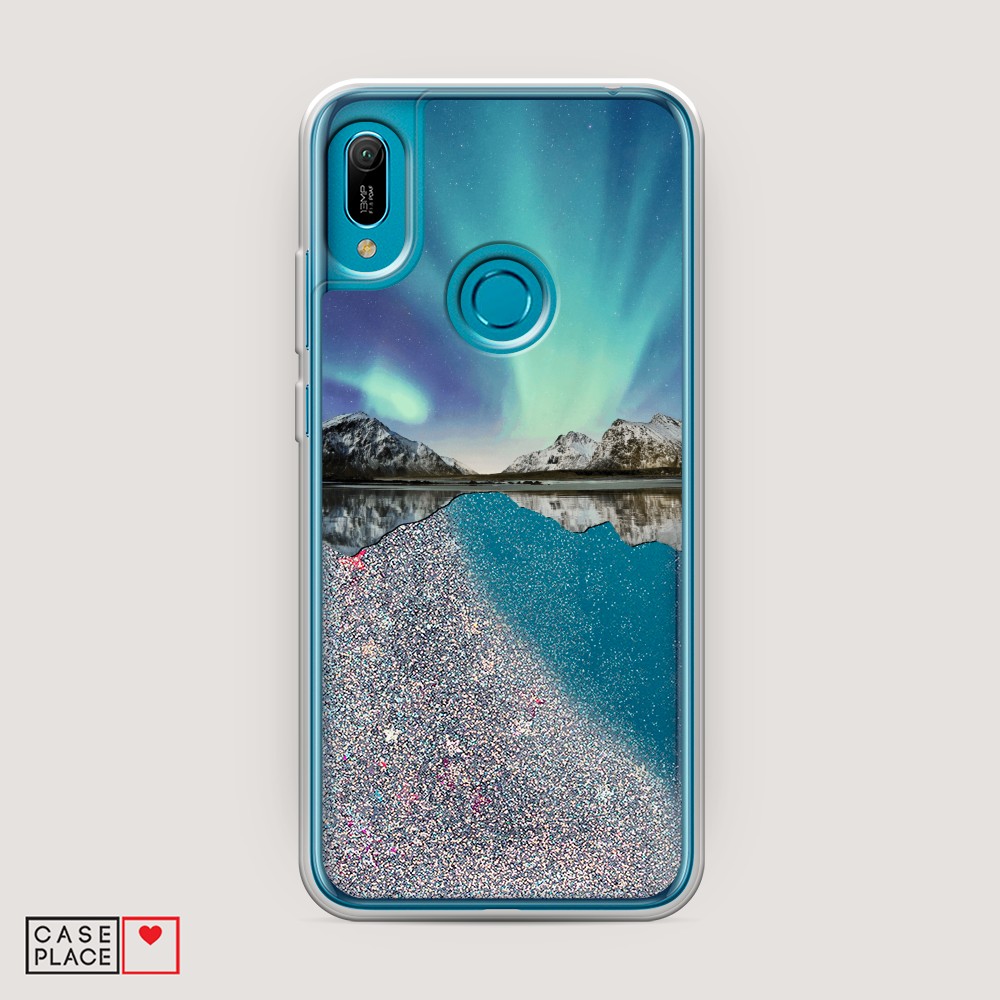 

Чехол Awog на Huawei Y6 2019/Honor 8a/8a Pro/Y6s "Горное озеро и сияние", Разноцветный, 68691-1