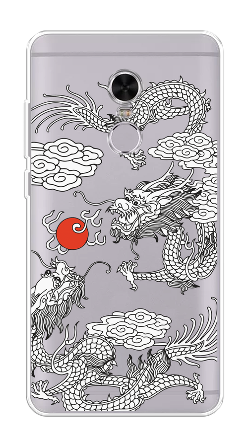 

Чехол на Xiaomi Redmi Note 4 "Драконы с ножом", Прозрачный;черный;белый, 31850-1