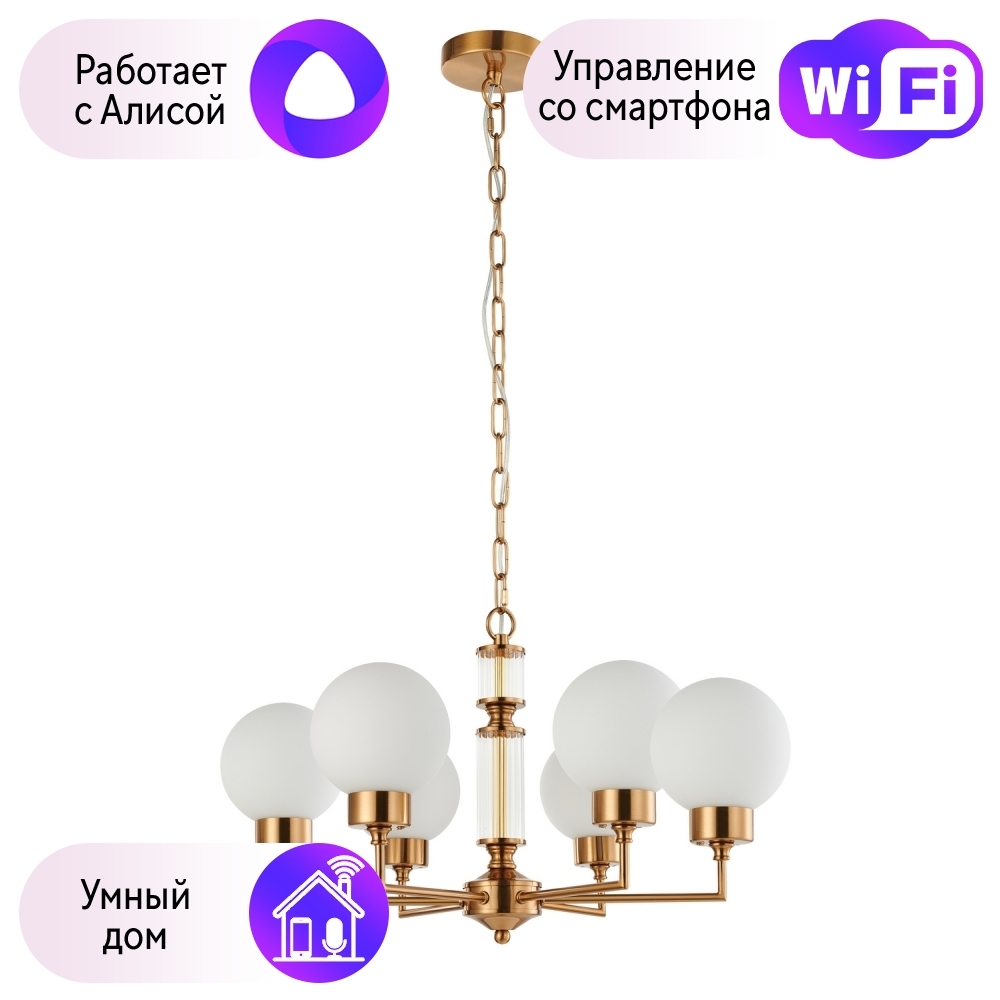 

Люстра подвесная Favourite Newfangled с поддержкой Алиса 2670-6P-A