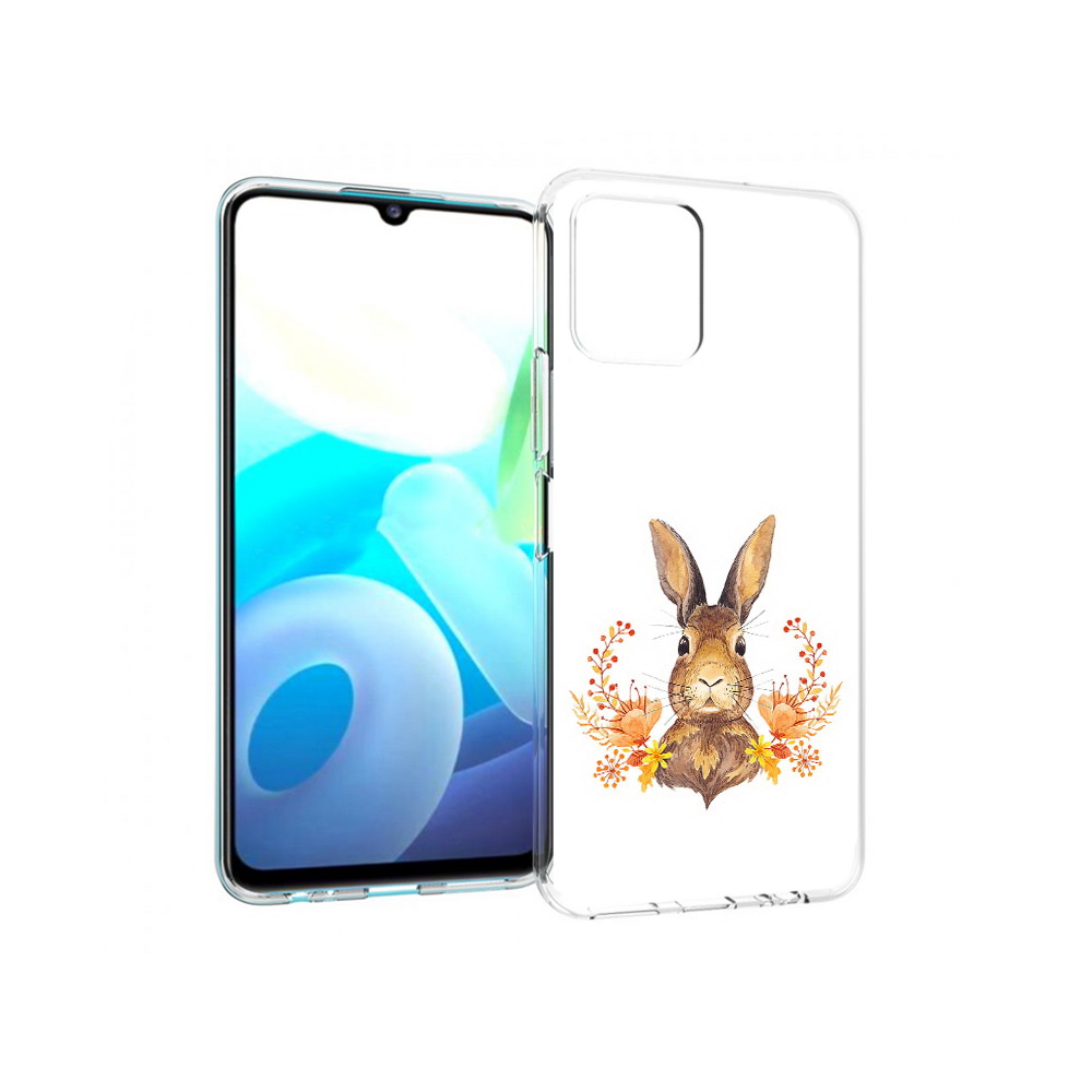 

Чехол MyPads Tocco для Vivo Y15s зайка в цветах (PT224456.390.349), Прозрачный, Tocco