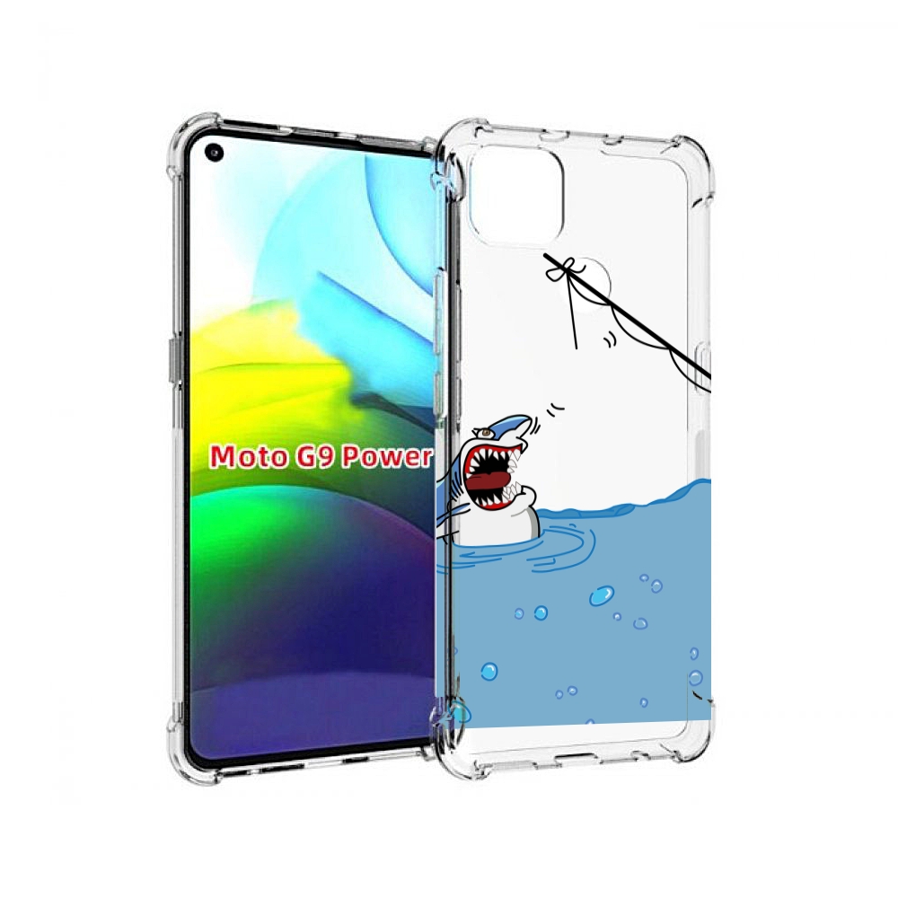 

Чехол MyPads акула-рисунок для Motorola Moto G9 Power, Прозрачный, Tocco