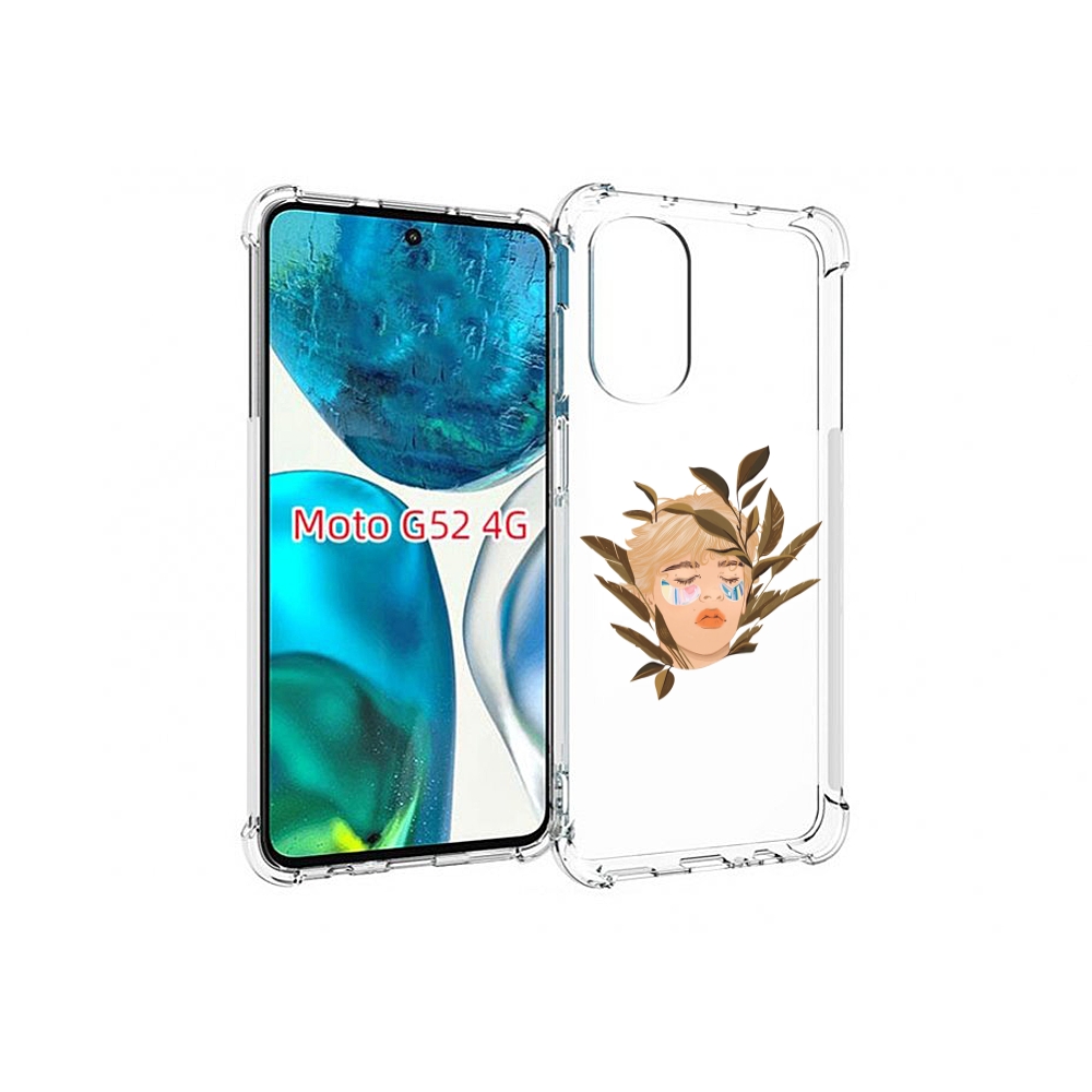 

Чехол MyPads лицо-с-патчами для Motorola Moto G82 / Moto G52, Прозрачный, Tocco