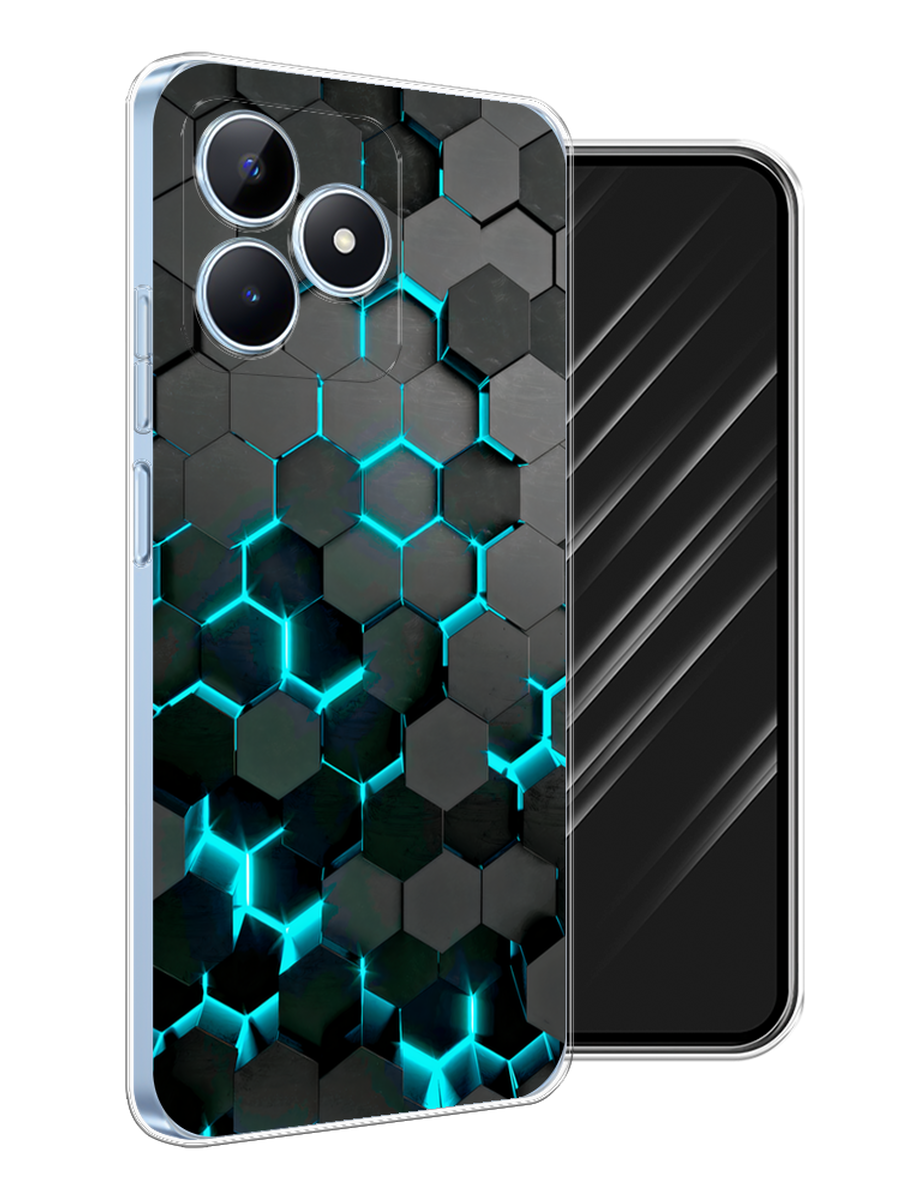 

Чехол Awog на Realme C60 "Соты бирюзовые", Черный;бирюзовый;синий, 2516550-1