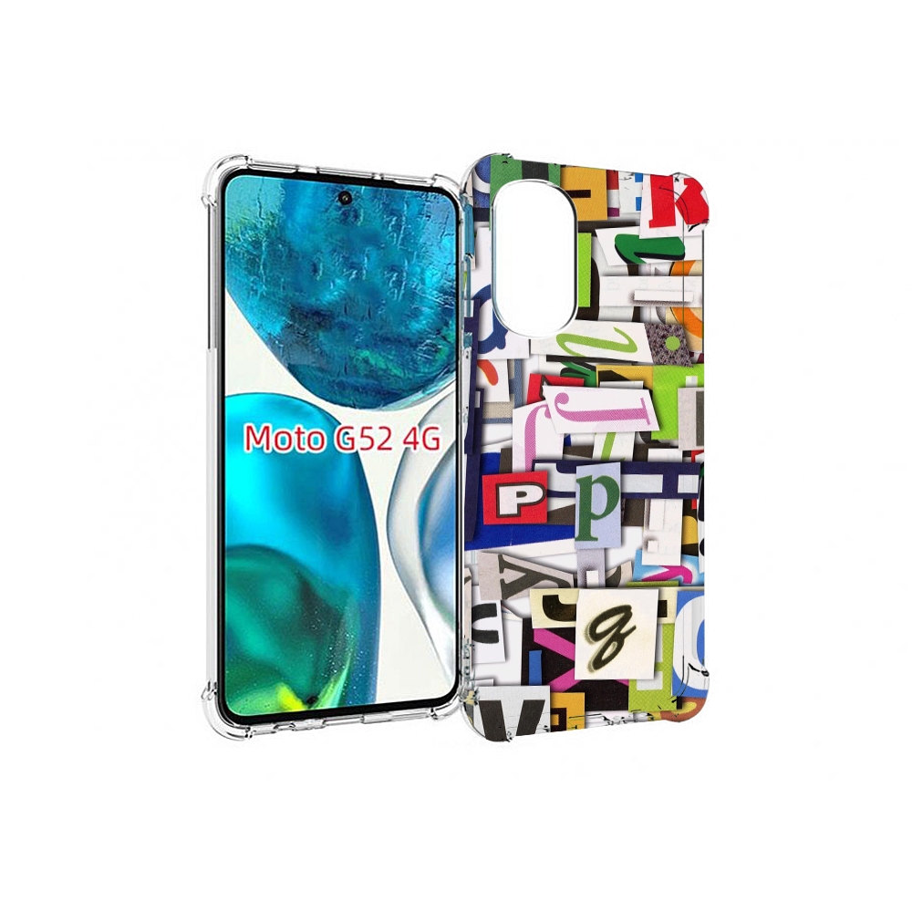 

Чехол MyPads ломанные-буквы для Motorola Moto G82 / Moto G52, Прозрачный, Tocco