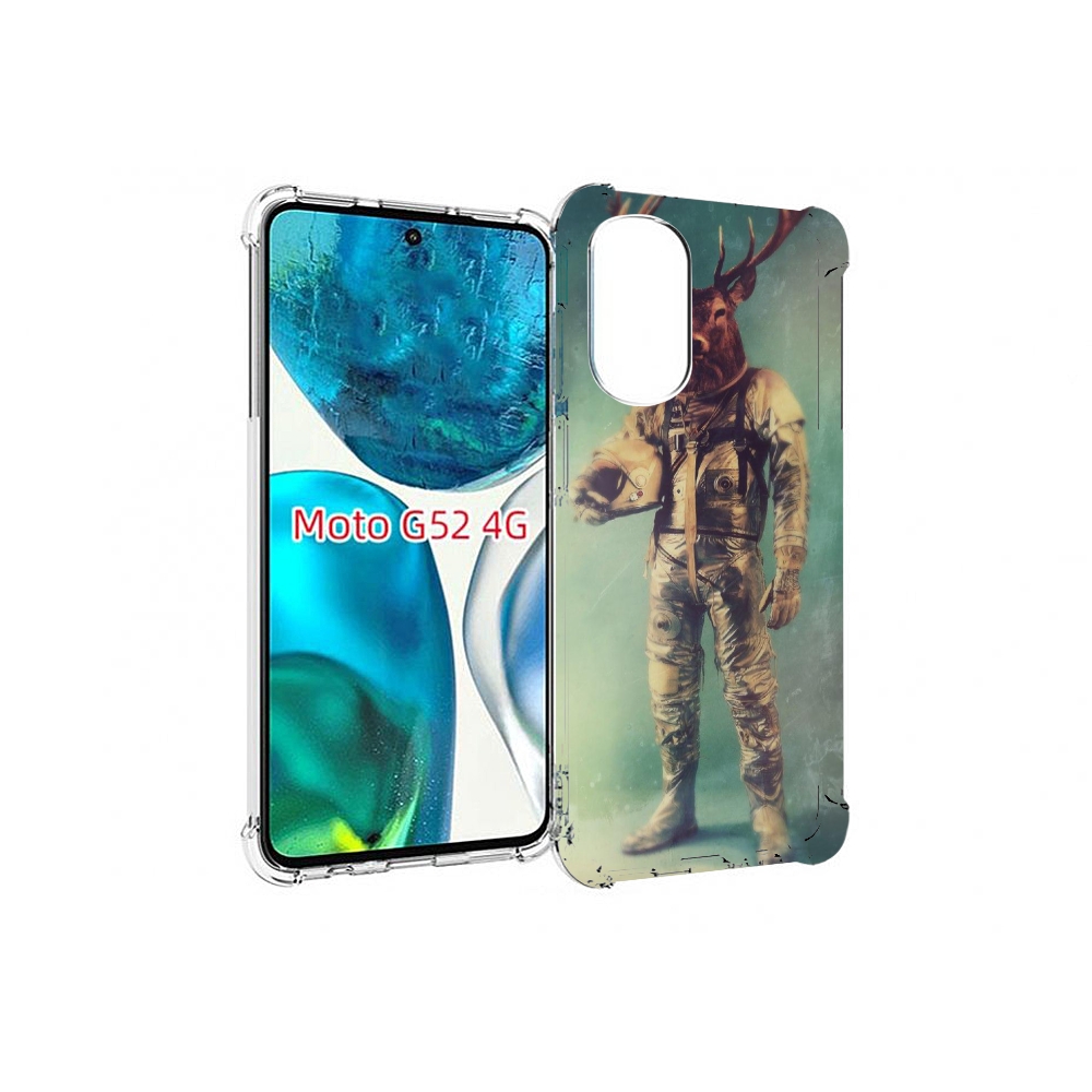 

Чехол MyPads лось космонавт для Motorola Moto G82 / Moto G52, Прозрачный, Tocco