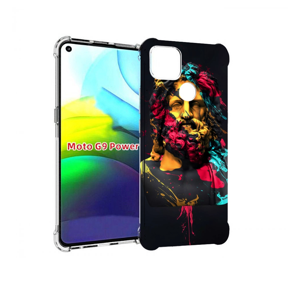 

Чехол MyPads арт-статуя-краски для Motorola Moto G9 Power, Прозрачный, Tocco