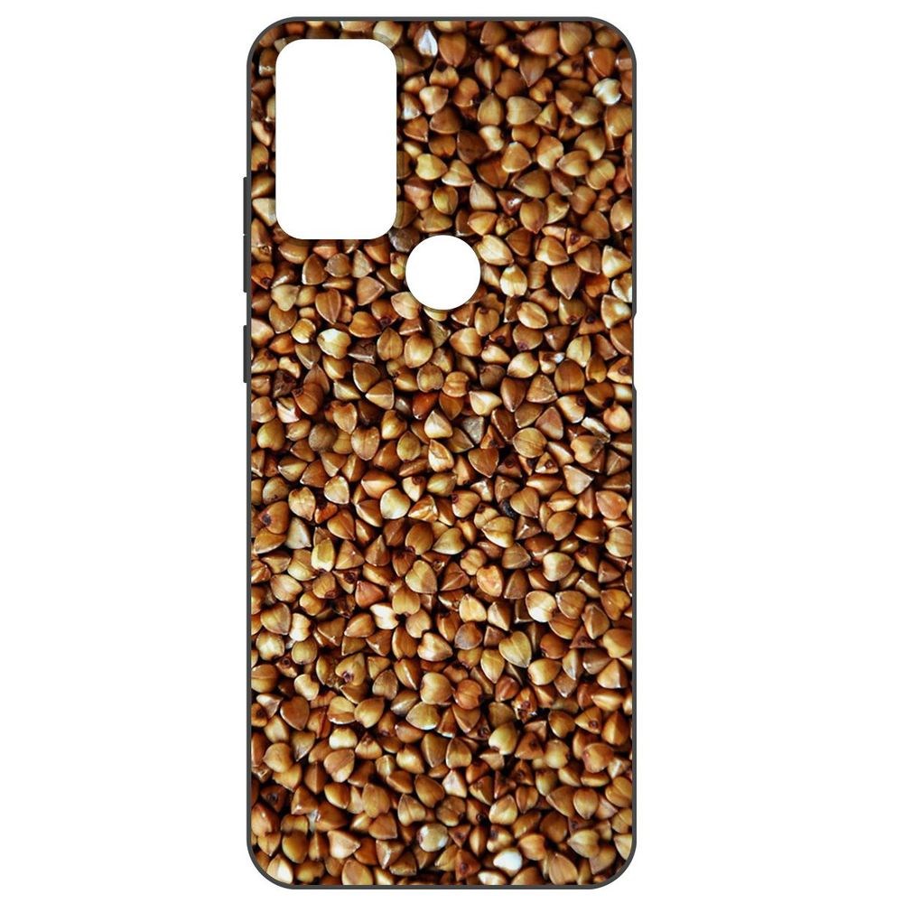 

Чехол-накладка Krutoff Soft Case Гречка для TCL 20B, Черный
