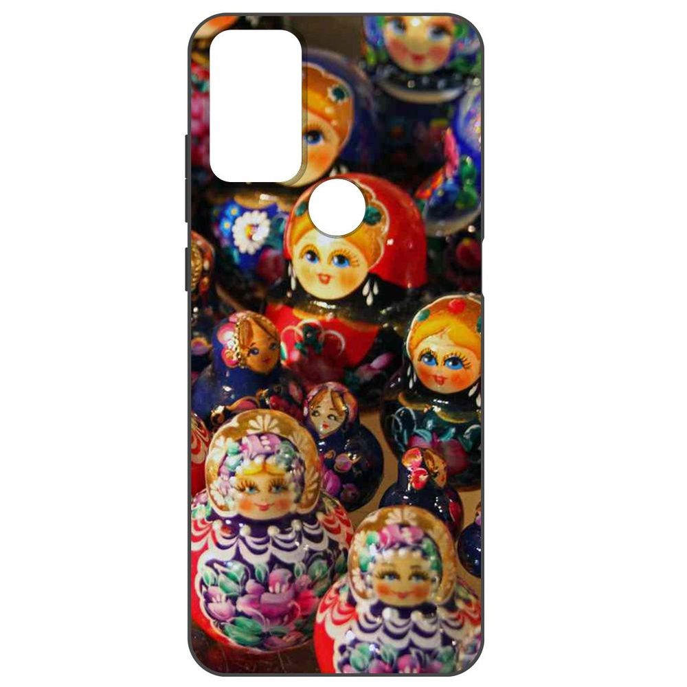 

Чехол-накладка Krutoff Soft Case Матрешка для TCL 20B, Черный
