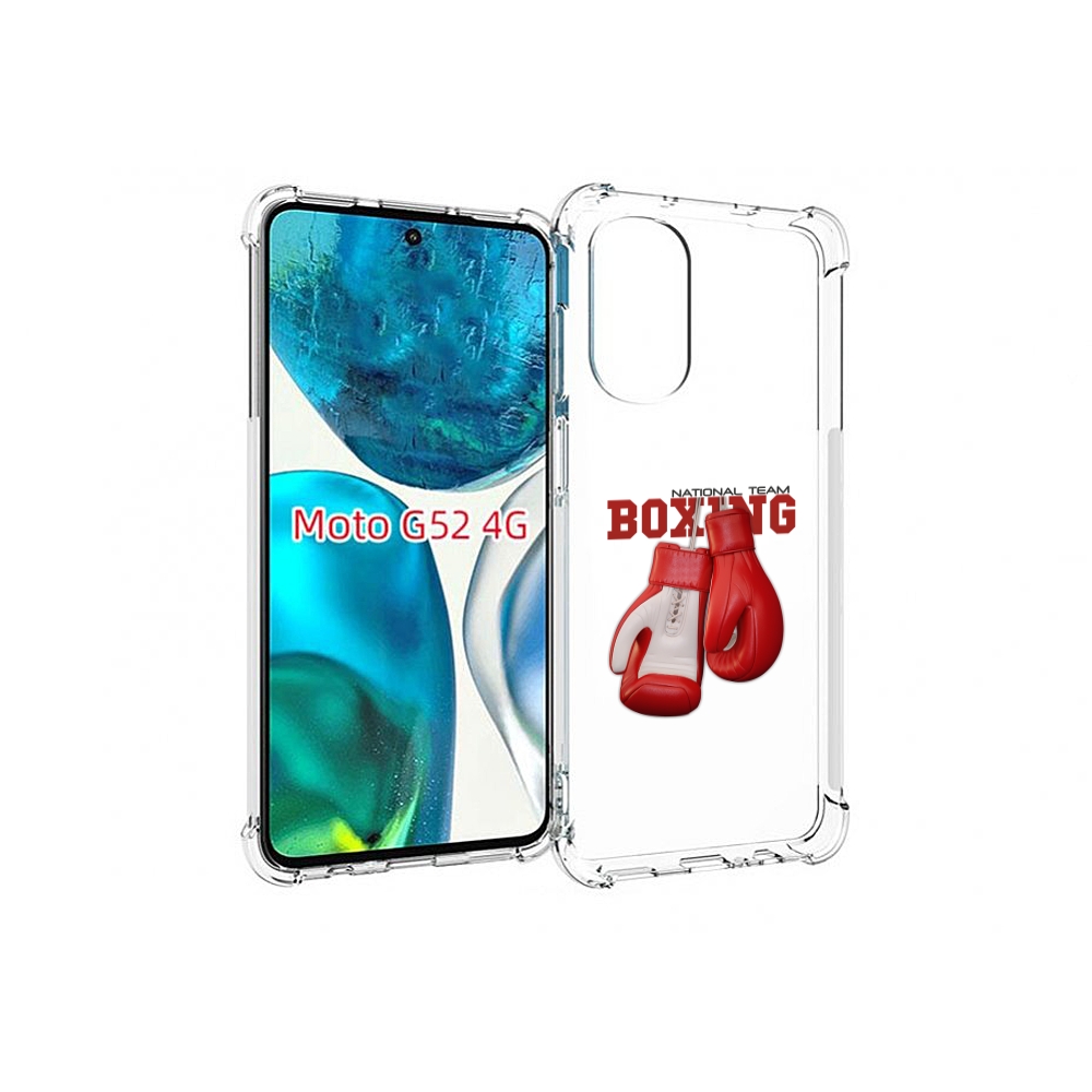 

Чехол MyPads боксерские перчатки для Motorola Moto G82 / Moto G52, Прозрачный, Tocco