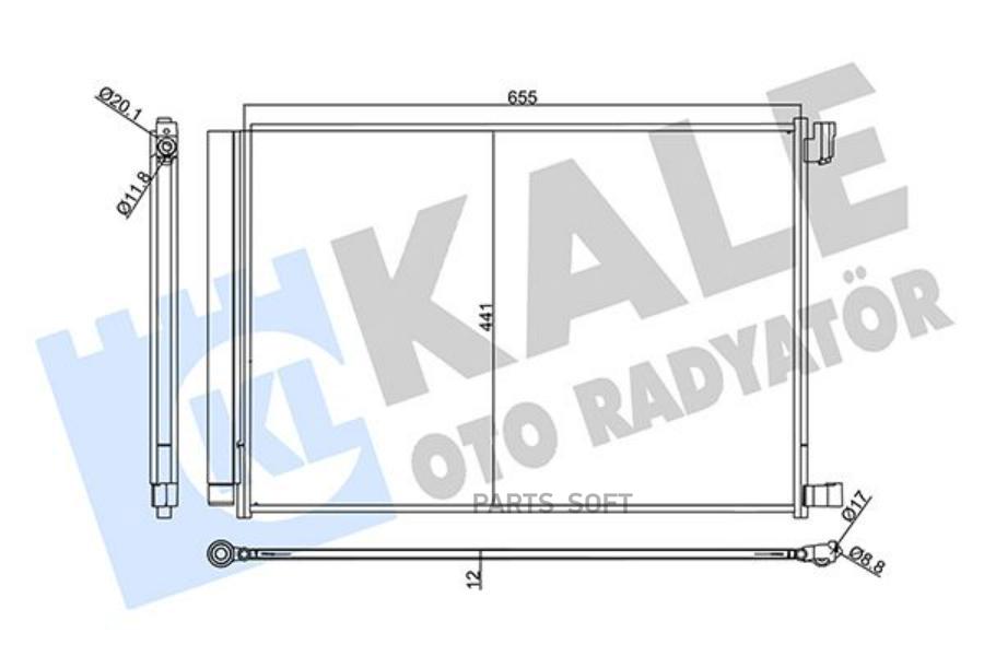 

KALE 357740 357740_радиатор кондиционера!\ MB W205 14>