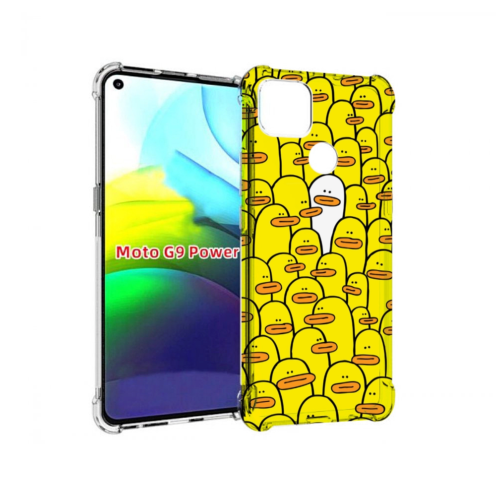 

Чехол MyPads белый среди желтых для Motorola Moto G9 Power, Прозрачный, Tocco