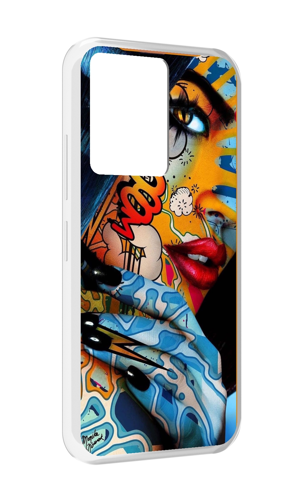 

Чехол MyPads девушка разрисованная краскам иженский для Infinix Note 12 5G X671, Прозрачный, Tocco