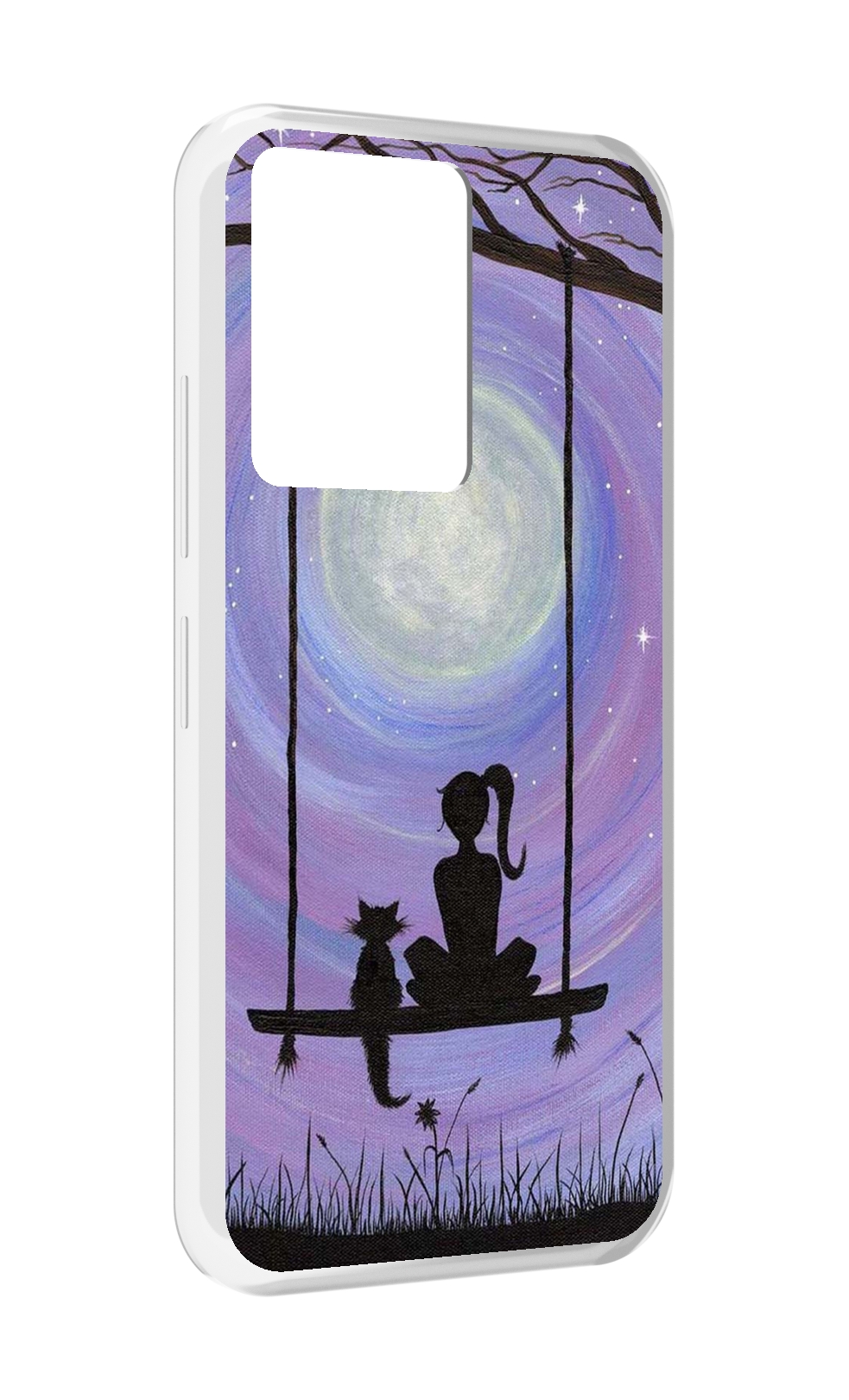 

Чехол MyPads девушка с котом на качеле женский для Infinix Note 12 5G X671, Прозрачный, Tocco