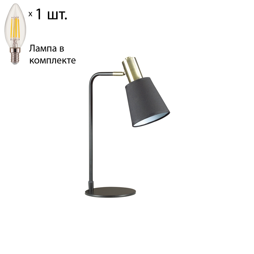 

Настольная лампа с лампочкой Lumion Marcus 3638/1T+Lamps E14 Свеча