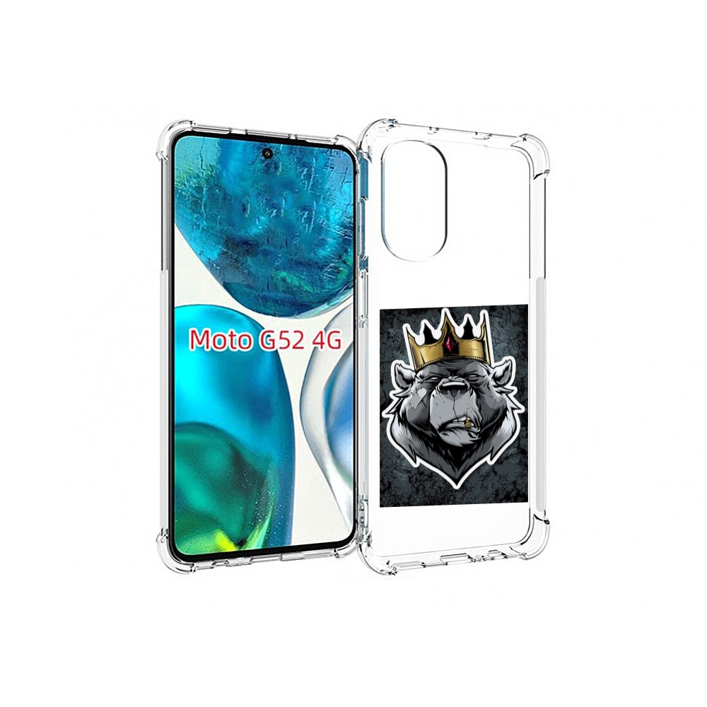 

Чехол MyPads медведь с короной для Motorola Moto G82 / Moto G52, Прозрачный, Tocco