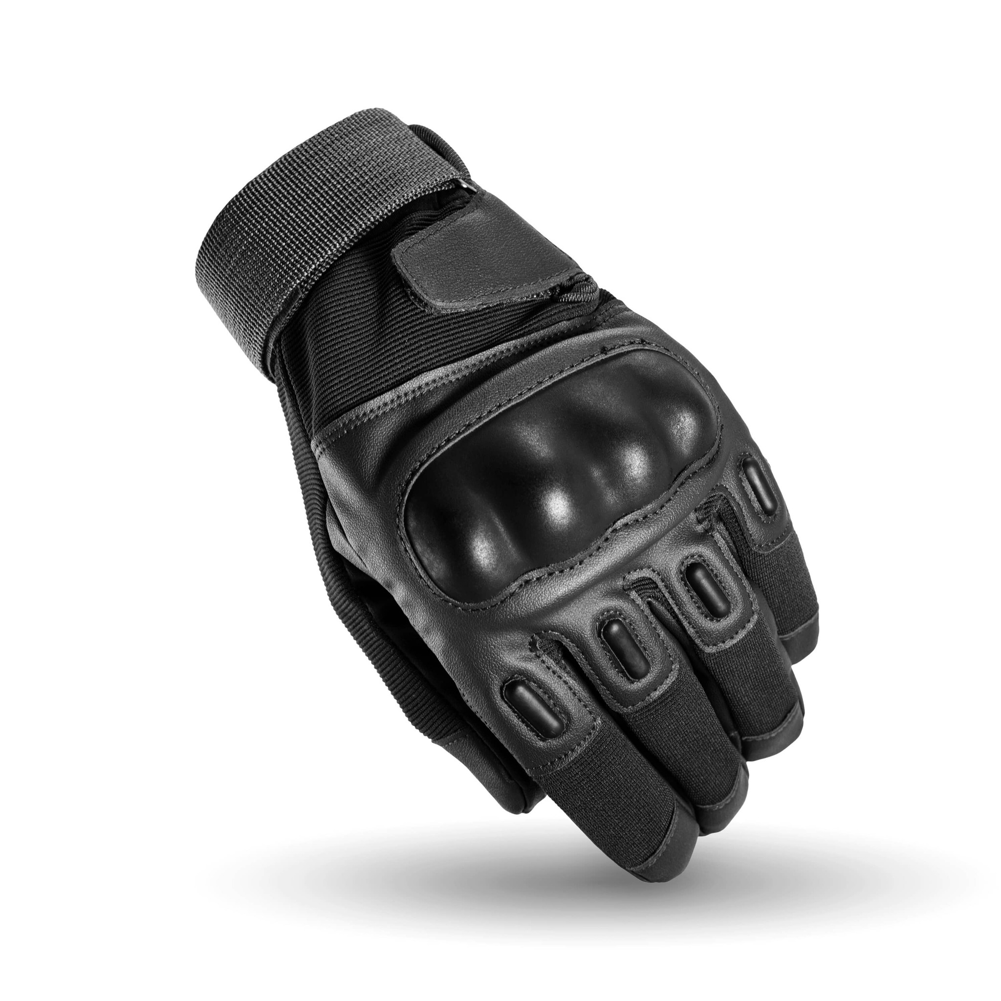 Тактические перчатки с костяшкой, black