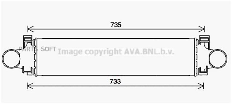

Радиатор интеркулера AVA VO4296
