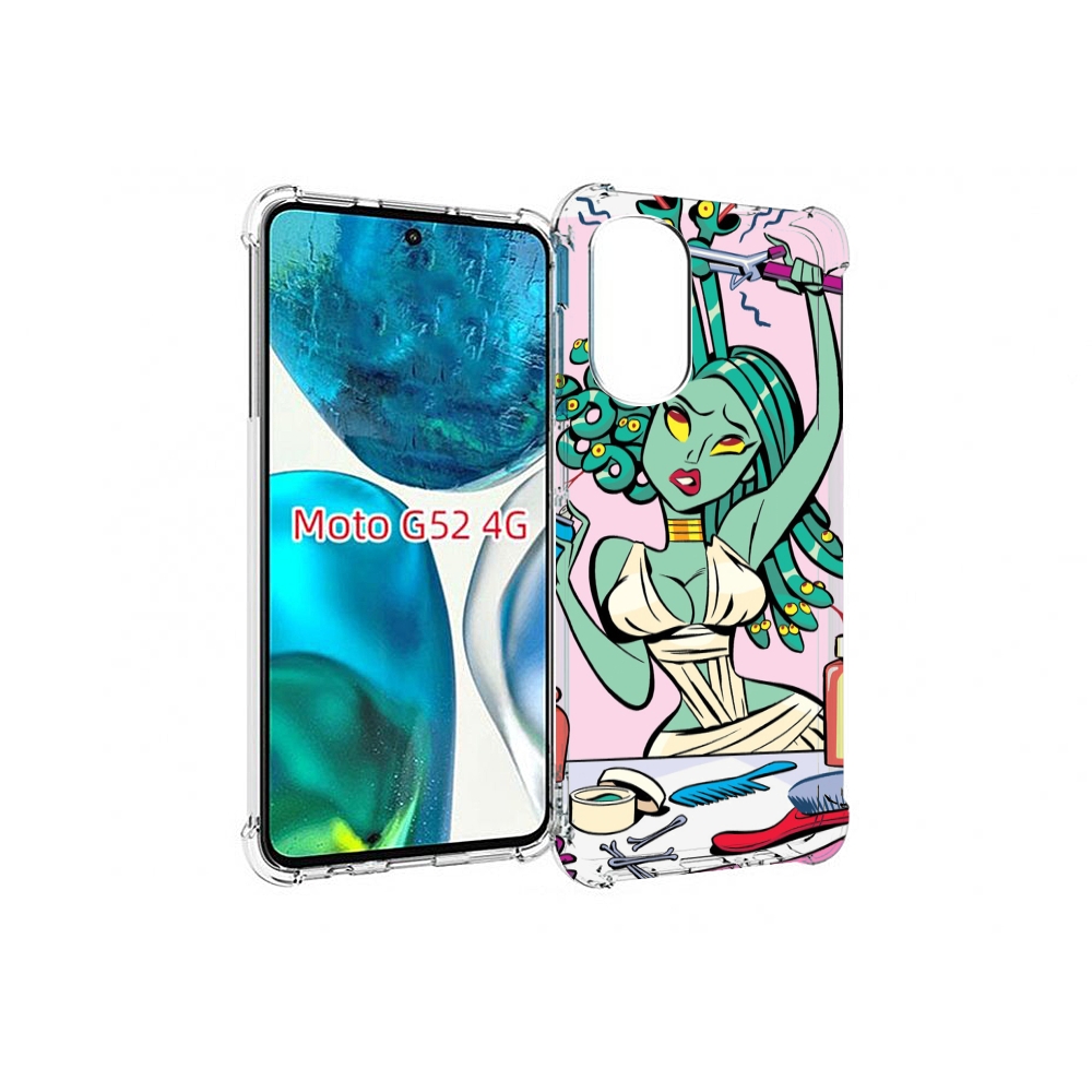 

Чехол MyPads медуза расчесывается женский для Motorola Moto G82 / Moto G52, Прозрачный, Tocco