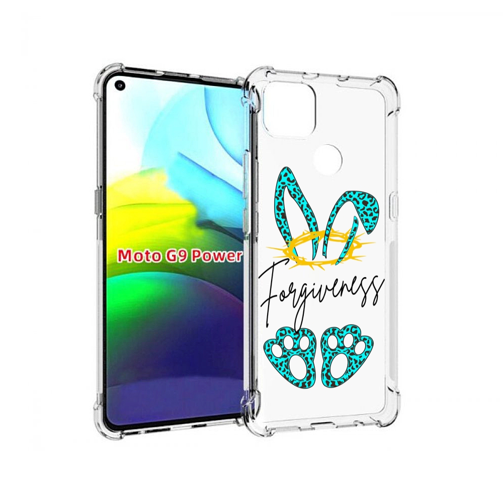 

Чехол MyPads бирюзовое лапки и ушки женский для Motorola Moto G9 Power, Прозрачный, Tocco