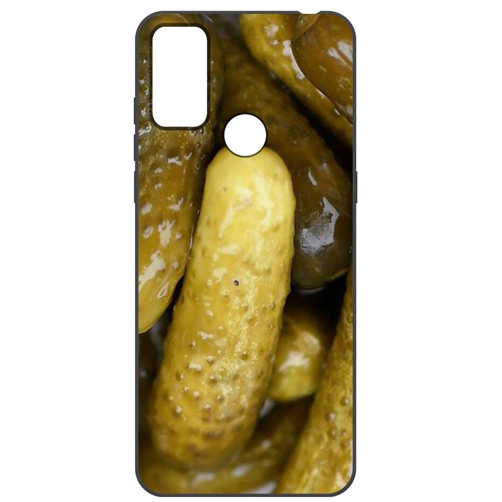 

Чехол-накладка Krutoff Soft Case Огурчики для TCL 20E, Черный